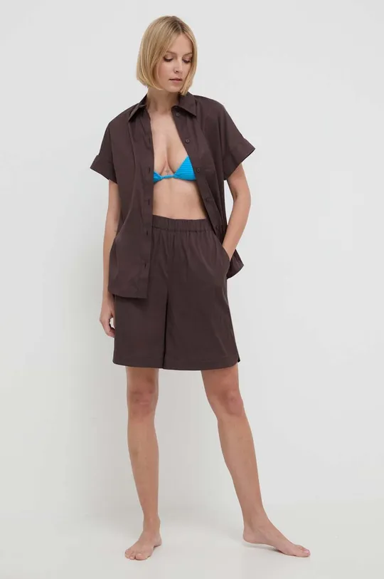 Max Mara Beachwear szorty plażowe brązowy