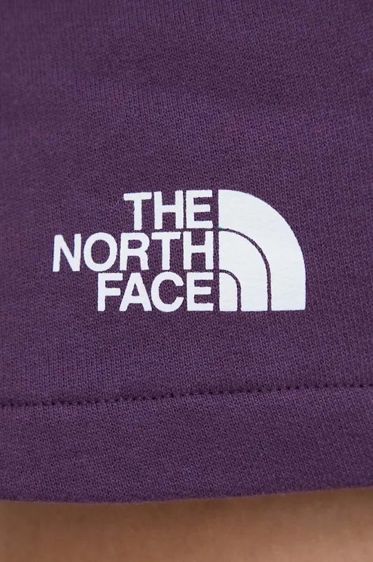 lila The North Face pamut rövidnadrág
