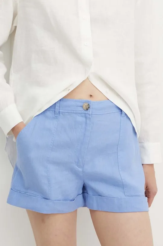modra Lanene kratke hlače MAX&Co. Ženski