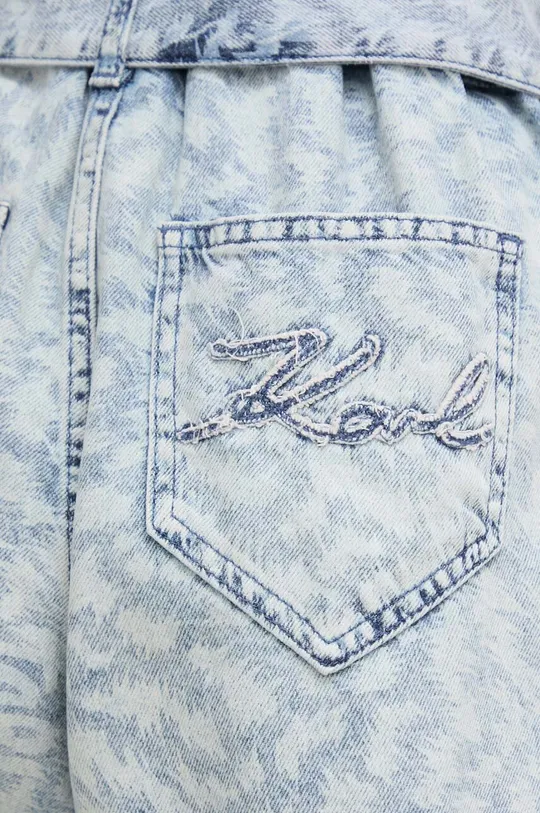 modrá Rifľové krátke nohavice Karl Lagerfeld