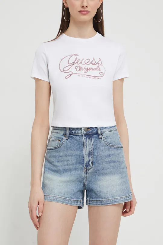 modra Jeans kratke hlače Guess Originals Ženski