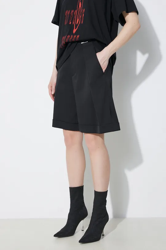 black MM6 Maison Margiela wool blend shorts Women’s