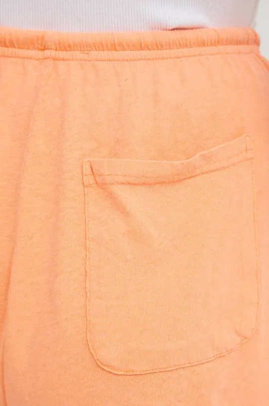 oranžna Kratke hlače iz mešanice lana American Vintage SHORT COURT
