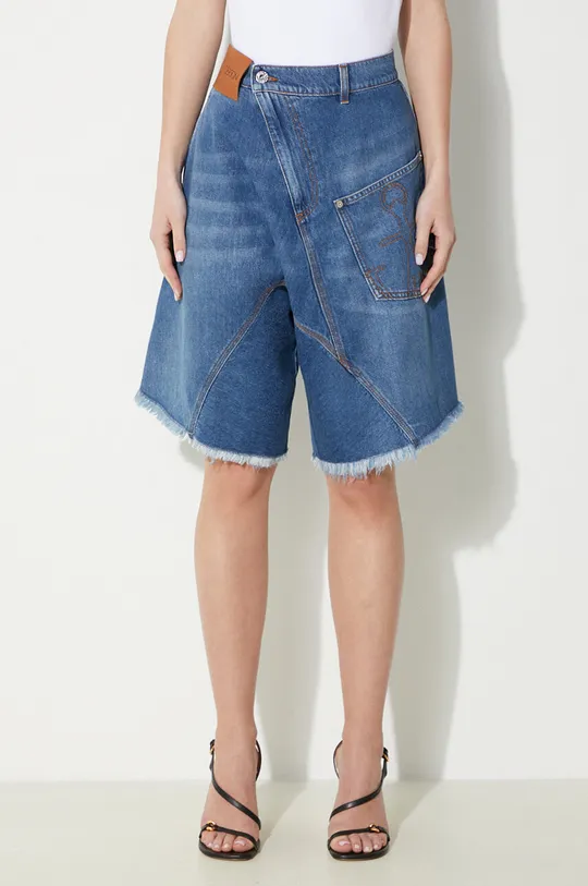 niebieski JW Anderson szorty jeansowe Twisted Workwear Shorts Damski
