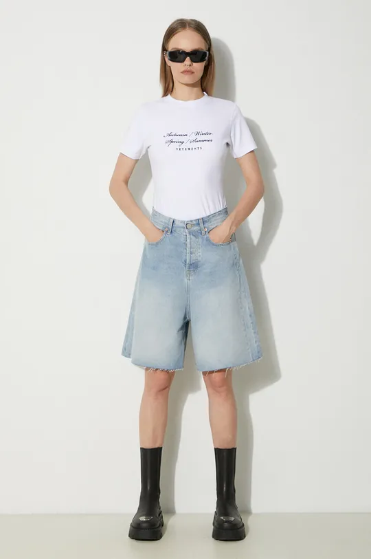 Traper kratke hlače VETEMENTS Denim Shorts plava