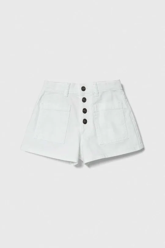 biela Detské rifľové krátke nohavice United Colors of Benetton Dievčenský