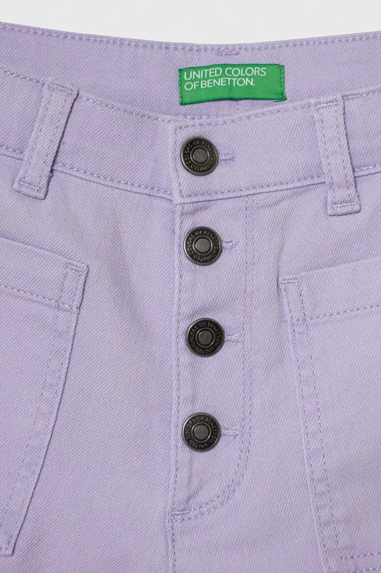 Detské rifľové krátke nohavice United Colors of Benetton 97 % Bavlna, 3 % Elastan