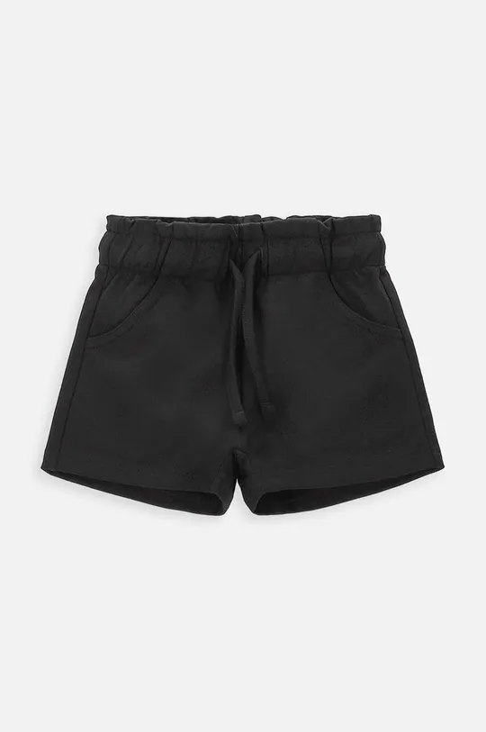črna Otroške bombažne kratke hlače Coccodrillo Dekliški