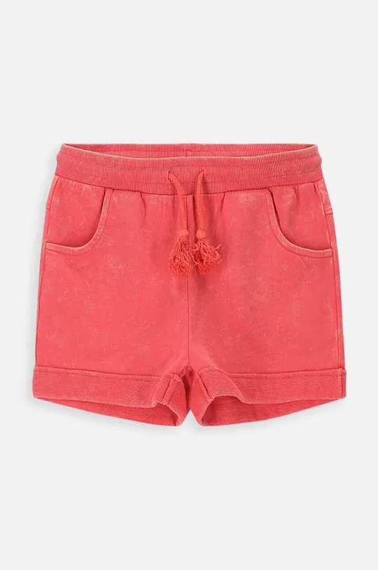 crvena Dječje pamučne kratke hlače Coccodrillo Za djevojčice