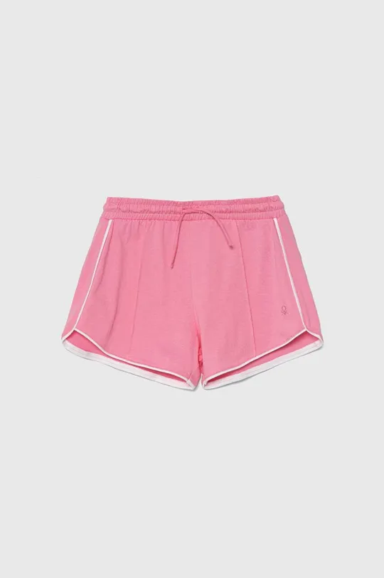 розовый Детские хлопковые шорты United Colors of Benetton Для девочек