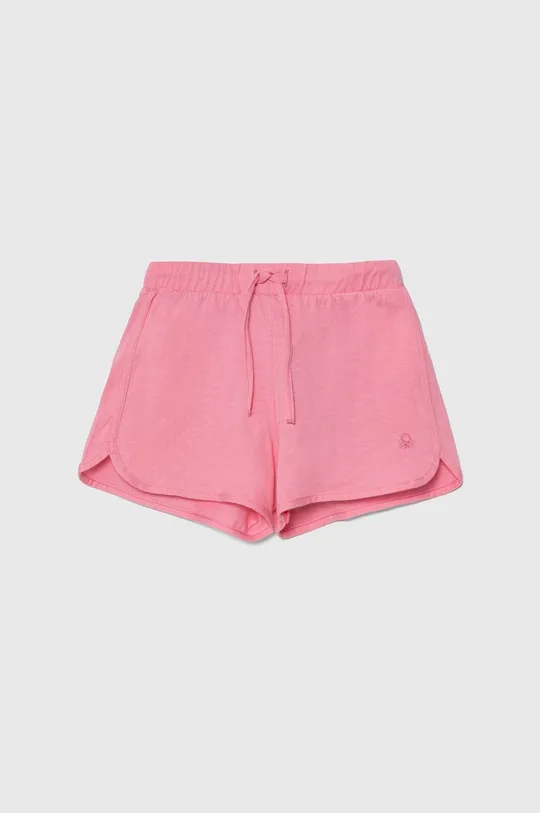 roza Otroške bombažne kratke hlače United Colors of Benetton Dekliški