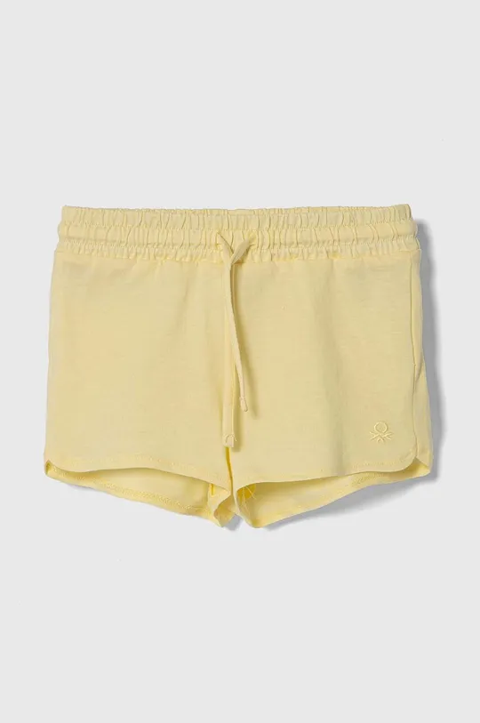 zlatna Dječje pamučne kratke hlače United Colors of Benetton Za djevojčice