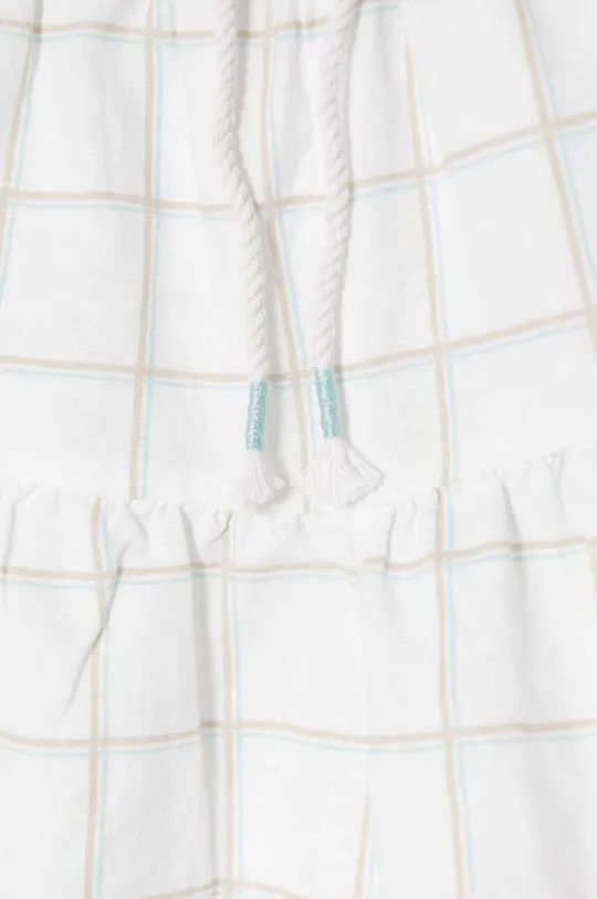 Detské ľanové šortky United Colors of Benetton biela