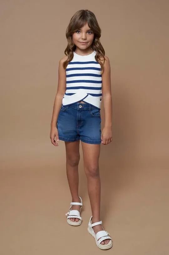 голубой Детские джинсовые шорты Mayoral Для девочек