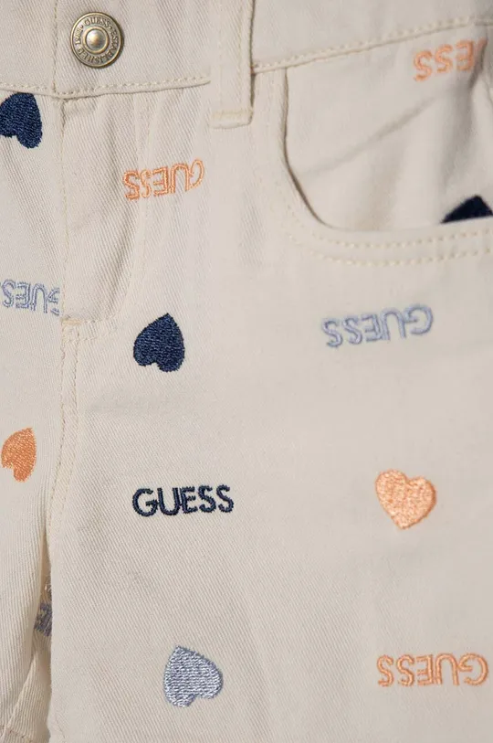 Detské rifľové krátke nohavice Guess Základná látka: 100 % Bavlna Výšivka: 100 % Polyester