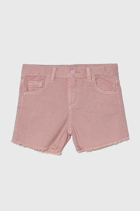 ružová Detské rifľové krátke nohavice Guess Dievčenský