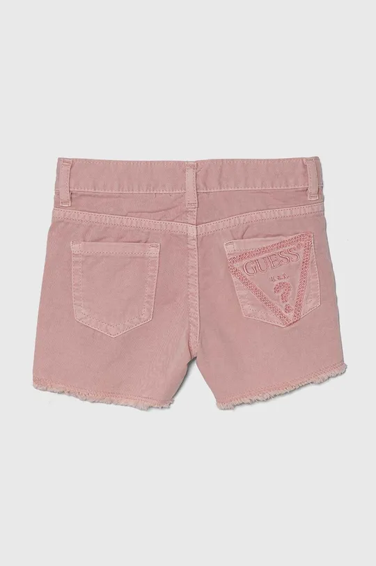Detské rifľové krátke nohavice Guess ružová