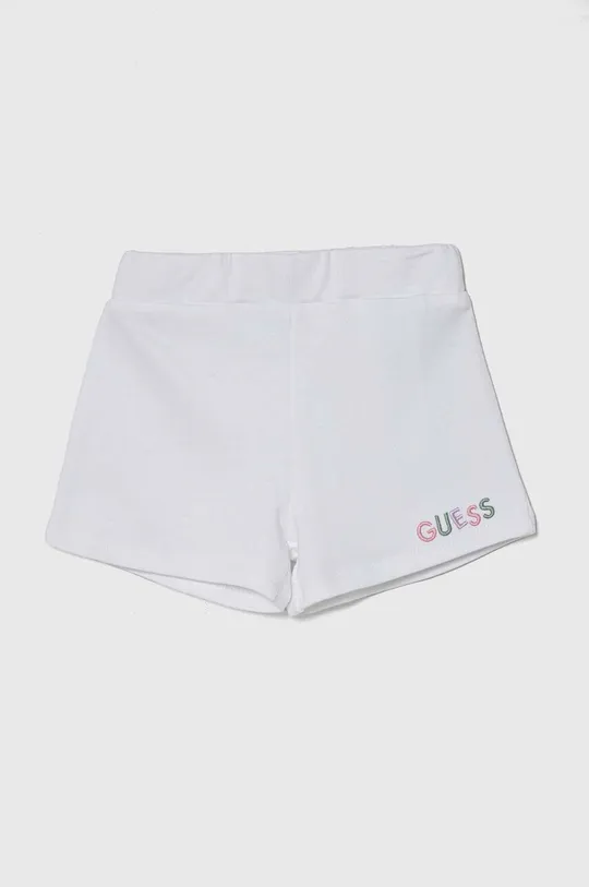 белый Детские хлопковые шорты Guess Для девочек