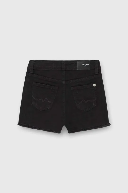 Detské rifľové krátke nohavice Pepe Jeans A-LINE SHORT HW JR čierna