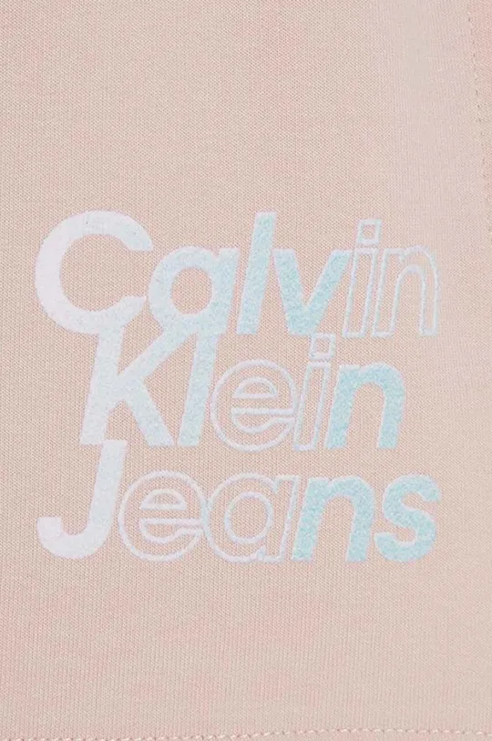 roza Otroške kratke hlače Calvin Klein Jeans
