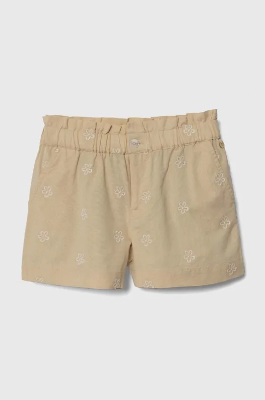 beige zippy shorts con aggiunta di lino bambino/a Ragazze