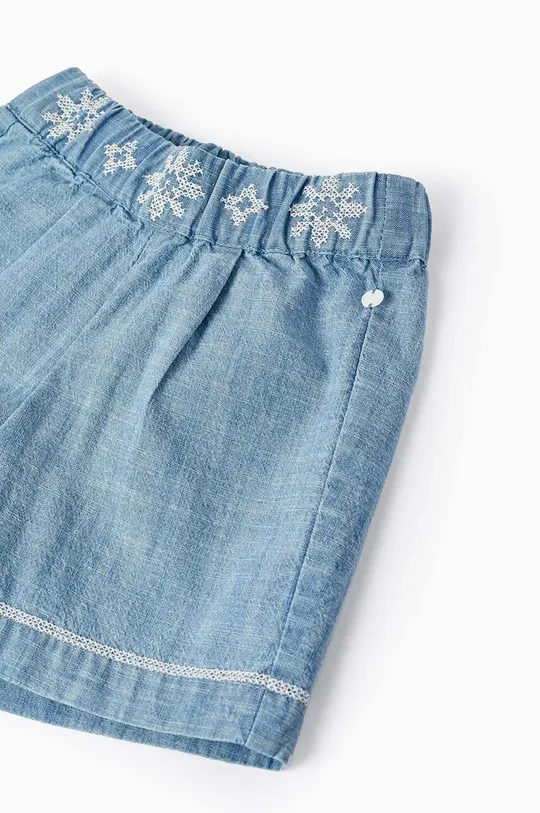 modra Bombažne kratke hlače za dojenčke zippy