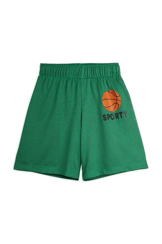 Detské krátke nohavice Mini Rodini Basket zelená