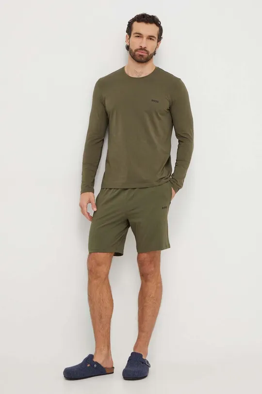 Homewear kratke hlače BOSS zelena