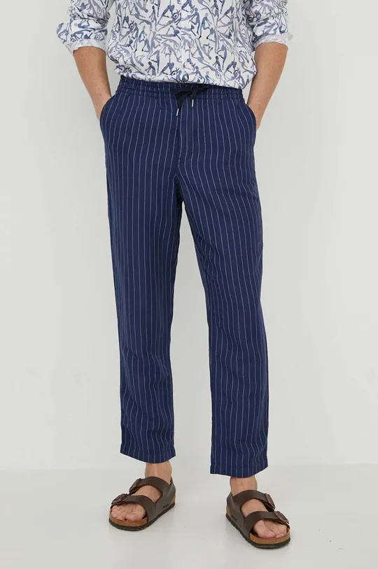 blu navy Polo Ralph Lauren pantaloni in lino Uomo