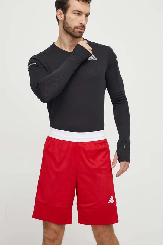 adidas Performance edzős rövidnadrág piros