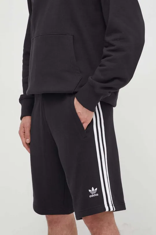 nero adidas Originals pantaloncini in cotone Adicolor 3-Stripes Uomo