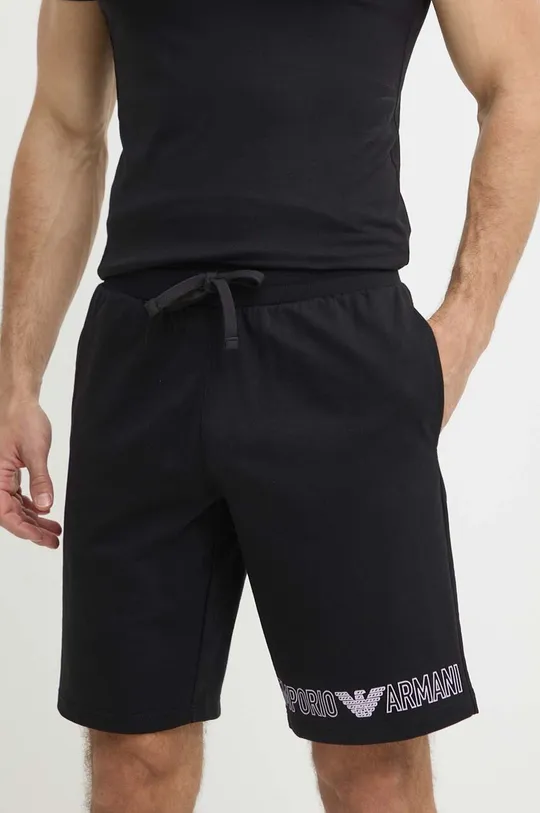 μαύρο Βαμβακερό σορτς Emporio Armani Underwear Ανδρικά