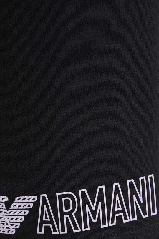 fekete Emporio Armani Underwear pamut rövidnadrág otthoni viseletre