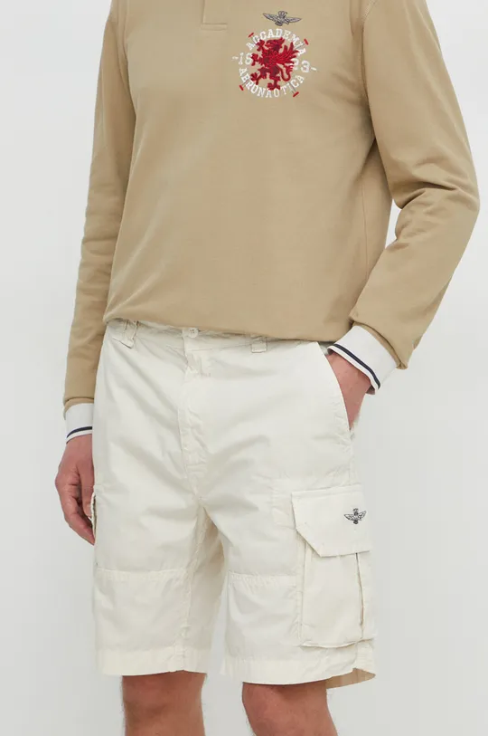 beige Aeronautica Militare pantaloncini in cotone Uomo
