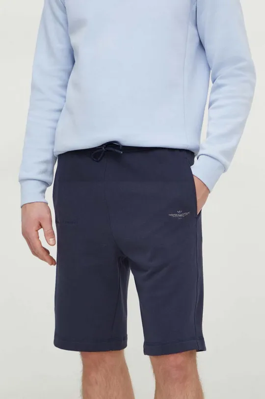 mornarsko plava Pamučne kratke hlače Aeronautica Militare Muški