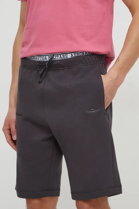 siva Pamučne kratke hlače Aeronautica Militare