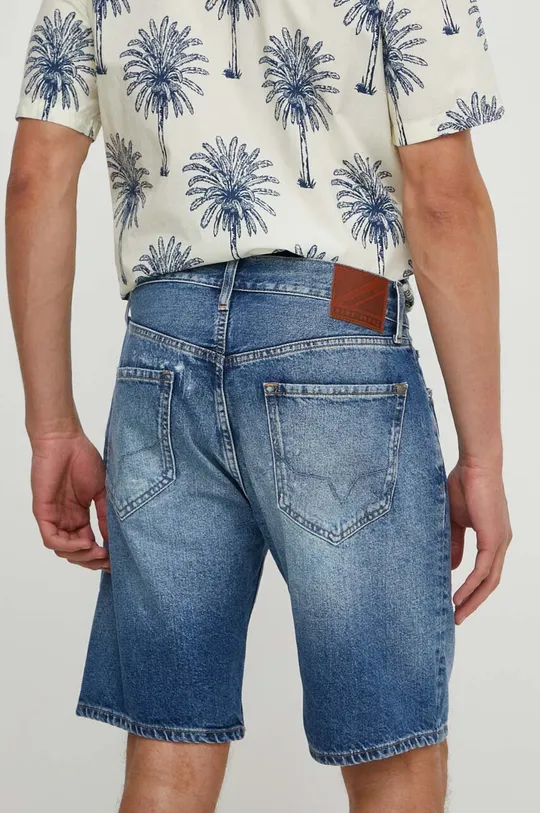 Rifľové krátke nohavice Pepe Jeans RELAXED SHORT REPAIR 100 % Bavlna
