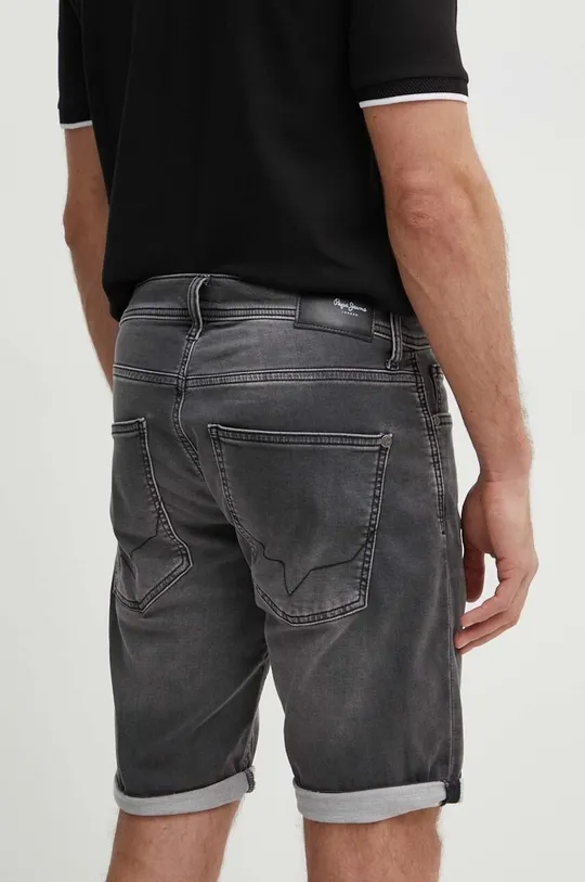 Rifľové krátke nohavice Pepe Jeans SLIM GYMDIGO SHORT Základná látka: 72 % Bavlna, 14 % Viskóza, 12 % Polyester, 2 % Elastan Podšívka vrecka: 65 % Polyester, 35 % Bavlna