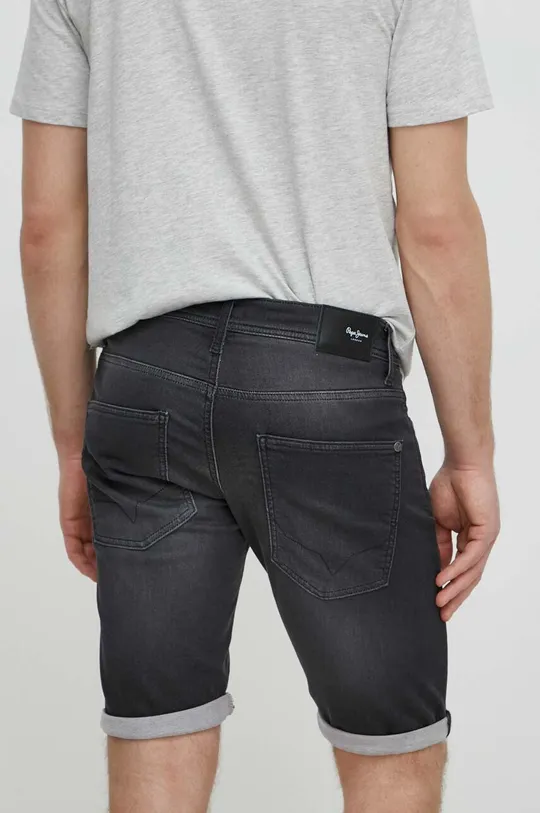 Rifľové krátke nohavice Pepe Jeans SLIM GYMDIGO SHORT Základná látka: 72 % Bavlna, 14 % Viskóza, 12 % Polyester, 2 % Elastan Podšívka vrecka: 65 % Polyester, 35 % Bavlna