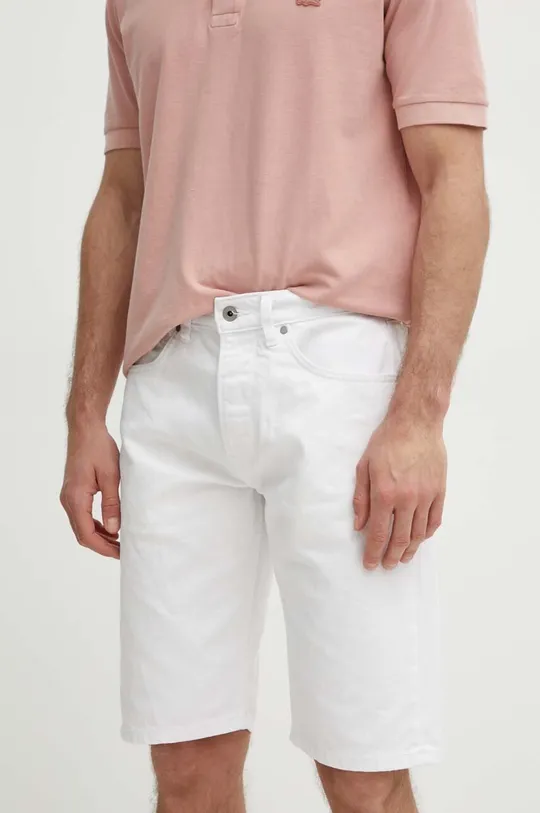 biały Pepe Jeans szorty jeansowe RELAXED SHORT Męski