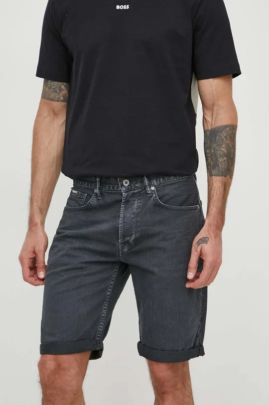 szary Pepe Jeans szorty jeansowe Męski