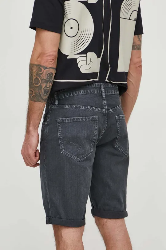 Rifľové krátke nohavice Pepe Jeans RELAXED SHORT sivá