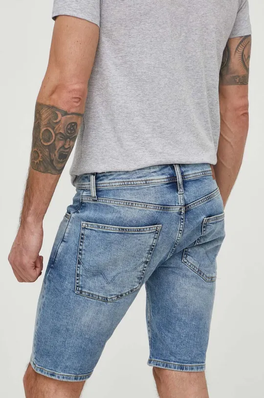 Pepe Jeans szorty jeansowe Materiał zasadniczy: 99 % Bawełna, 1 % Elastan, Podszewka kieszeni: 65 % Poliester, 35 % Bawełna