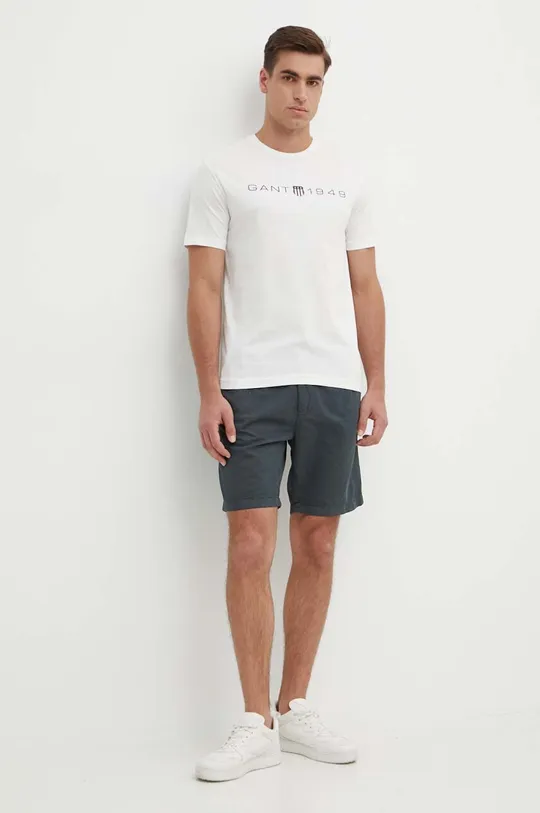 Pepe Jeans szorty lniane RELAXED LINEN SMART SHORTS szary