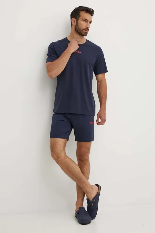 Homewear kratke hlače HUGO mornarsko plava