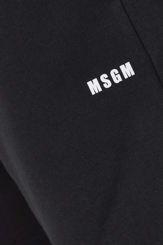črna Bombažne kratke hlače MSGM
