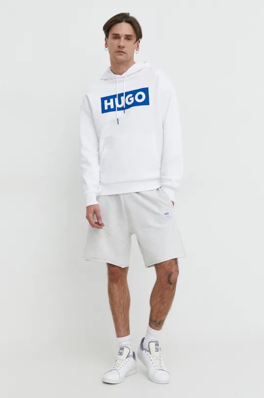 Хлопковые шорты Hugo Blue серый