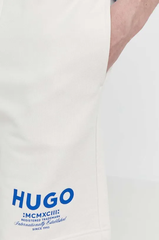 bézs Hugo Blue pamut rövidnadrág