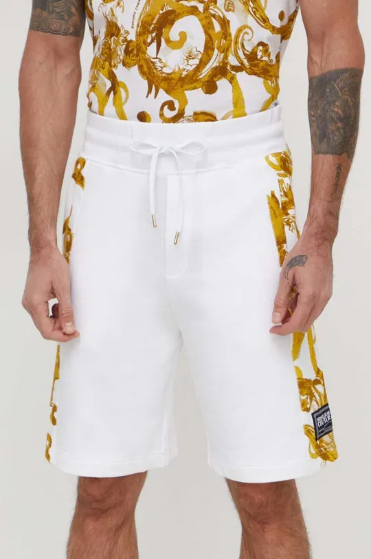 белый Хлопковые шорты Versace Jeans Couture
