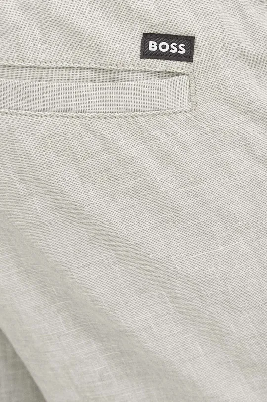 zelena Kratke hlače s dodatkom lana BOSS